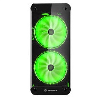 Rampage SQUADRON 3*Şeffaf Tempered Camlı Siyah 2*Usb 3.0 + 2*Usb 2.0 2*RGB Fan+2*RGB Led Oyun Kasa PSU YOK - 1
